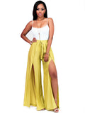 Red 2-Piece Outfit In Sleeveless Cami Top & Split Skirt For Women
