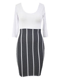 Women's Bodycon Dress Half Sleeve White Blue Galaxy Printed Round Neck Pencil Dress