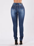 Sierra Deep Blue Denim Ripped Skinny Jeans