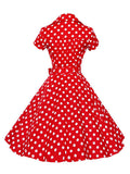 Vintage Dress Women Wrap Dress Sash Short Sleeve Retro 1950s Summer Dress