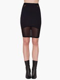 Women's Pretty Black Semi-Sheer Skirt