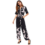 Fly With Me Wide Leg Belted Jumpsuit