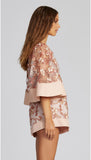 Sienna Embroidery Lace Flare Sleeve Romper