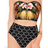 Bia High Waist Tropical Print Swimsuit