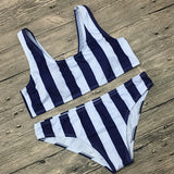 Peggy Striped Bikini Swimsuit