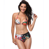 Ture Floral Print Bikini Swimsuit