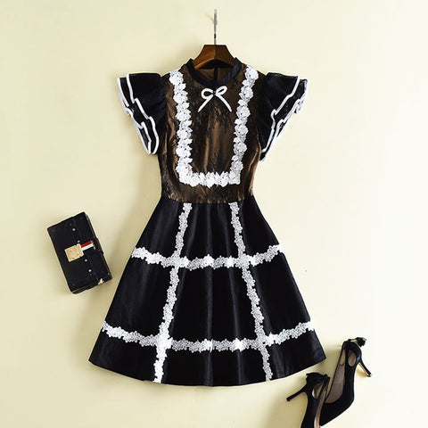 Florence Butterfly Sleeve Lace  Dress