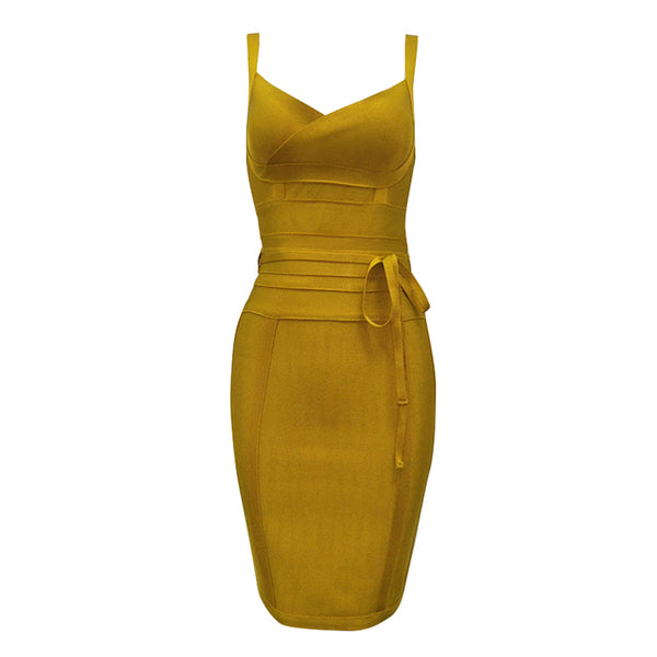 Simone Spaghetti Strap Bandage Dress